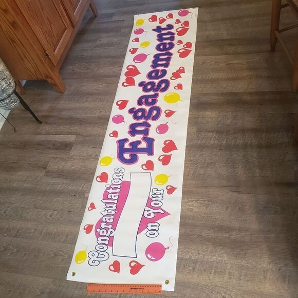 Bannerz vinyl all weather engagement banner NWT - Picture 1 of 8